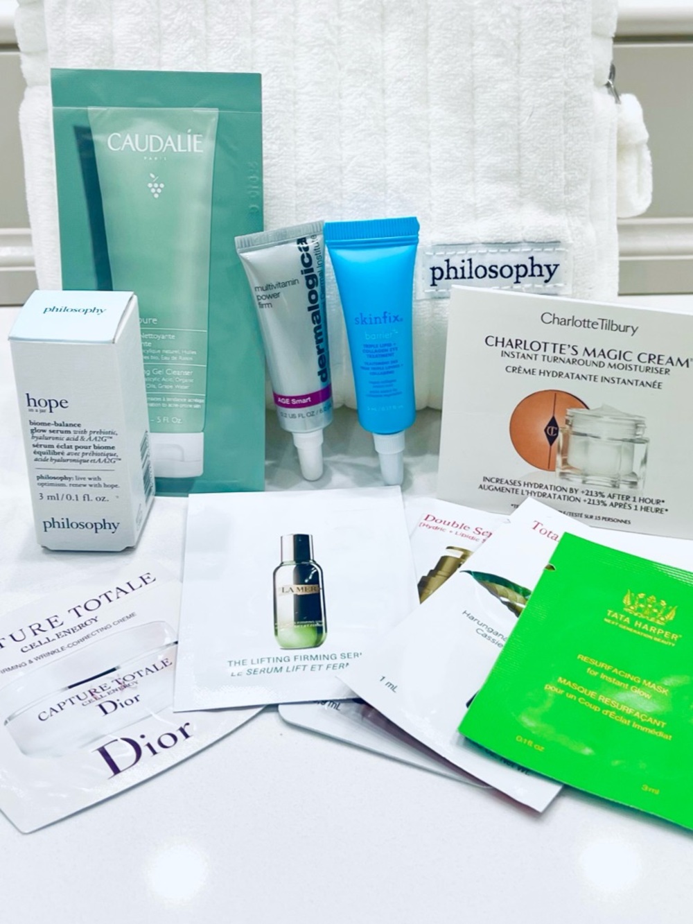 NEW! Luxury Skincare 10pc Bundle w/LaMer, Dior, Caudalie, Philosophy